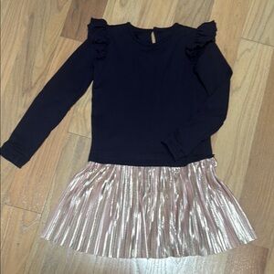 Girls' Navy and Pink Dress